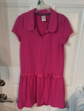 Gymboree Hot Pink Polo-Style Dress with Ribbon Waist